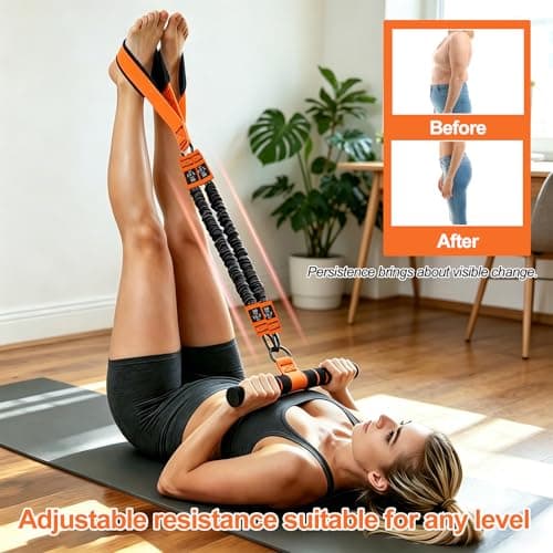 Upgraded Multifunction Pedal Resistance Band with Handle 30-90lbs — view 6