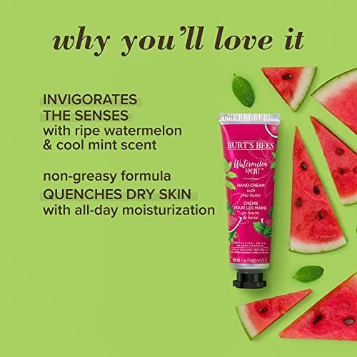 Burt’s Bees Hand Cream for Very Dry Hands, Watermelon & Mint, Hand Moisturiser With Shea Butter, 28.3g — view 3