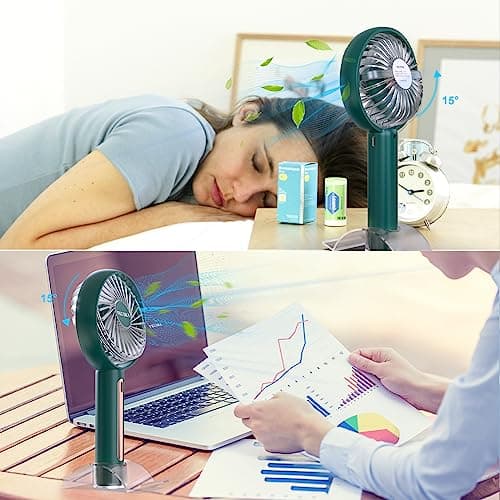 VKUSRA Powerful Handheld Fan for Travel Office Home Outdoor — view 2