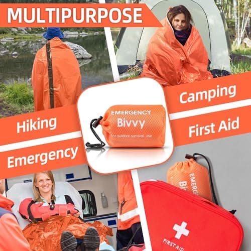 Deecam Emergency Sleeping Bag 4 Pack, Mylar Thermal Bivvy Bag for Camping — view 6