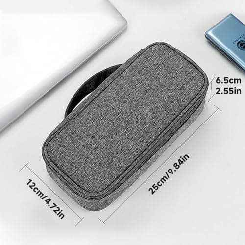 Teskyer Travel Tech Pouch, Protable Cable Organiser Bag, Electronics Accessories Travel Organizer Case for Cable Charger Earphone Power Bank Hard Drive - Dark Grey — view 2