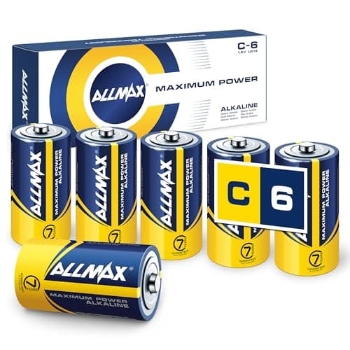 Allmax C (LR14) Maximum Power Alkaline Batteries (6 Count) – 1.5V