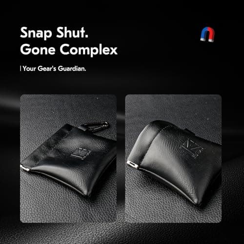 2Pcs KBEAR BP01 Plus Earphone case, Magnetic self closing, Headphone bag, IEM storage case, PU leather, travel Earphone Case for in ear monitors KZ ZS10 Pro, CCA CRA, Earbuds, IEMs Cable, Eartips — view 3