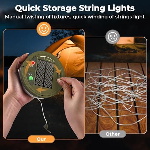 Famgoods Multicolor Solar Camping Lights, 10m Solar &USB Recharge — view 5