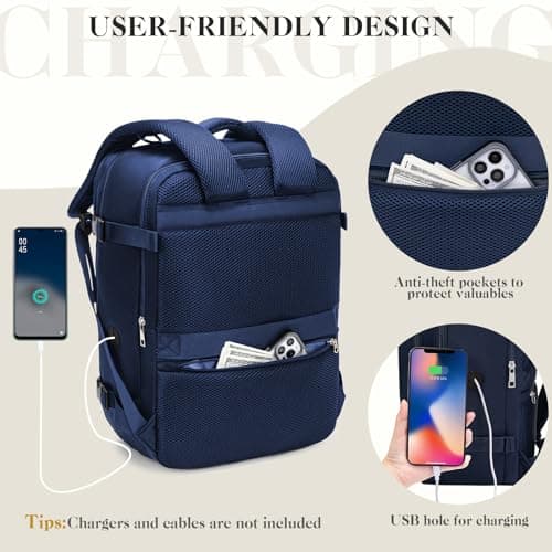 Hayayu Easyjet Cabin Bag 45x36x20 Underseat Cabin Bag Travel Backpack — view 3