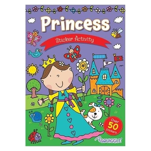 Squiggle A4 Unicorn & Princess Activity & Colouring Books - Set of 2 with 200 Stickers for Kids — view 3