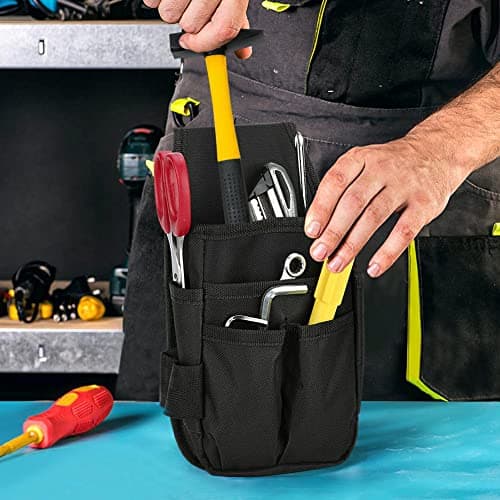 Tiiyee Tool Waist Pocket, 600D Polyester Multiple Pocket Waterproof Durable — view 3