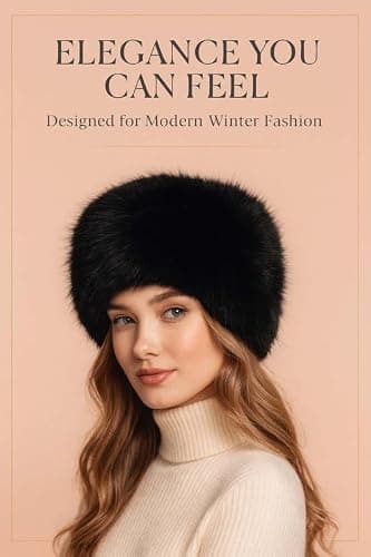 Luxury Women’s Cossack Faux Fur Winter Hat – Soft Warm Lined Fashion Cap, Windproof Insulated Design for Daily Wear, Outdoor Travel & Cold Weather Comfort Black — view 2