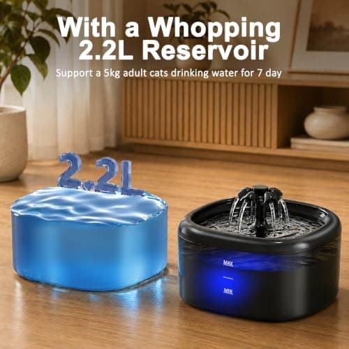 Cat Water Fountain for Drinking, 2.2L Automatic Pet Water Dispenser — view 2