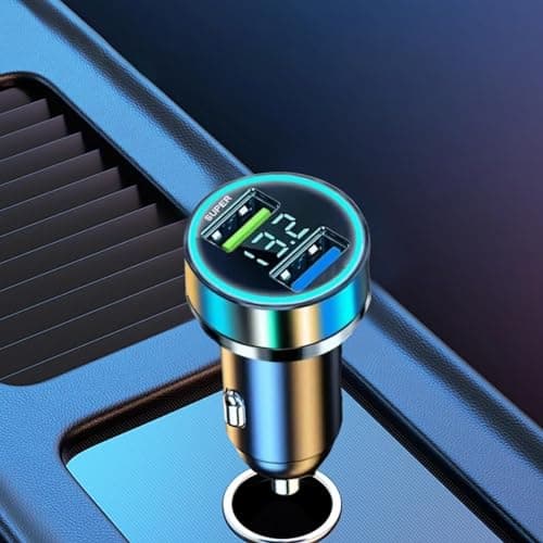 Car Charger Adapter - 120w/240w Ultra Fast Charging Car Charger | Portable Cigarette Lighter USB Charger | USB Car Charger with Digital Display 6 Protective Functions for Family Travel, Car Charger — view 2