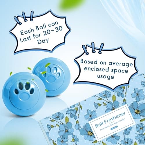 Scent-Hi Shoe Deodorizer Balls, Long-Lasting Linen Scented Freshener 8 Pack — view 6