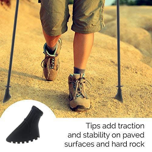 CRESTGOLF Pack of 10 Pieces of Nordic Walking Pads for Asphalt Trekking Pole Rubber ferrule for Asphalt and Stone Trekking Poles (6 pack) — view 5