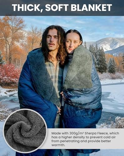 KingCamp Camping Blanket Soft Sherpa Fleece,Camping Quilt,200×145cm — view 2