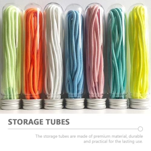 Shoelace Storage Tube with Lid 5pcs Plastic Aluminum — view 3