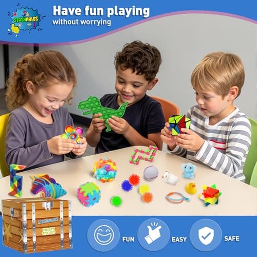75 pcs Fidget Toys Kids Pack - Classroom Prizes, Pinata Fillers, Treasure Chest Goodie Bag Rewards with Pop its, Party Favours, Sensory Toys, Bulk Fidgets Box Gifts for Girls and Boys — view 6