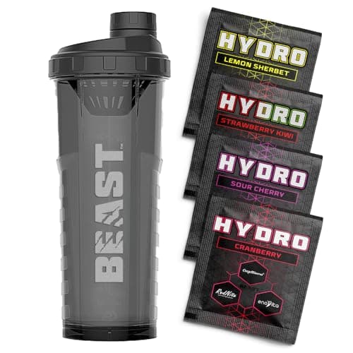 Beast Hydro Shaker Bottle and Electrolytes Sachets Gift Set for Gym Lovers