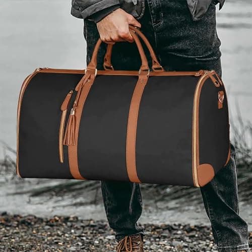 Garment Bag For Travel, Convertible Carry On Garment Bag, Large Capacity Travel Duffel Bags With Shoe Pouch, 2 In 1 Hanging Suitcase Suit Bag For Women & Men — view 4