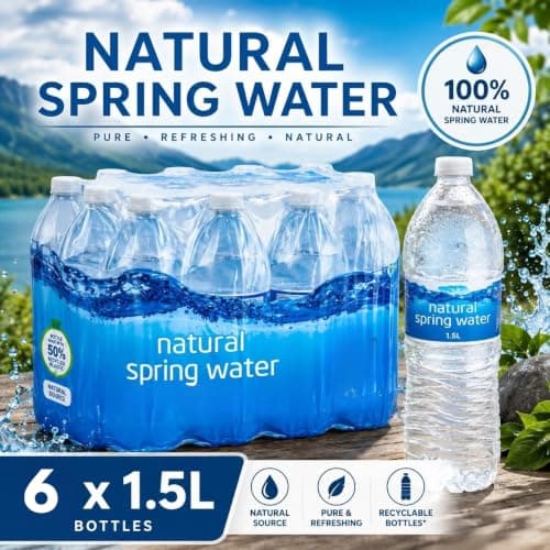 Multipack Cost co - 1.5l Still Spring Water, Bulk Hydration Pack For Everyday Use - 6 x 1.5l Bottles — view 2