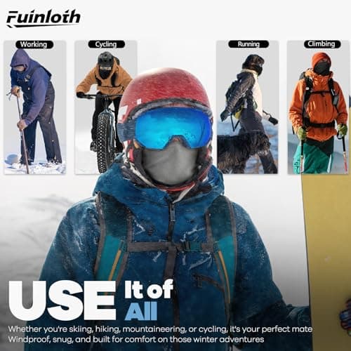 fuinloth 2 Pack Neck Warmer, Winter Fleece Neck Gaiter Scarf for Men/Women — view 6