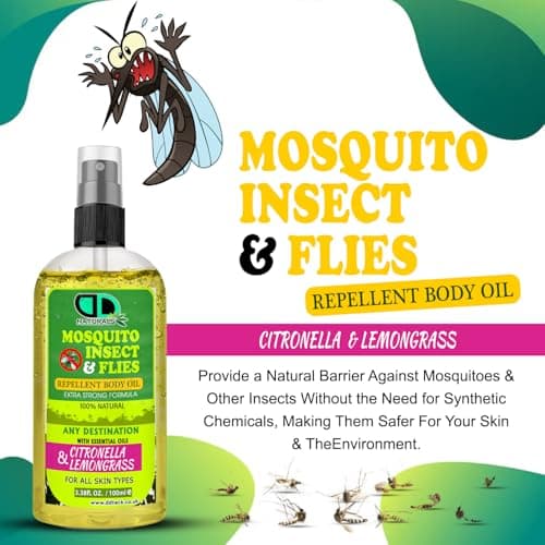 DD Teck Essential Oil Insect Repellent Spray 100ml – Lemongrass & Citronella Natural Body Oil for Mosquito, Fly & Gnat Protection, Ideal for Camping, Hiking & Outdoor Use 100ml Spray — view 3