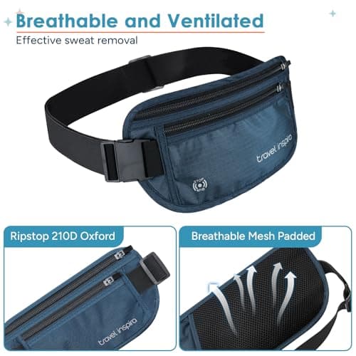 travel inspira Money Belt, Passport Holder Secure with RFID Blocking — view 5