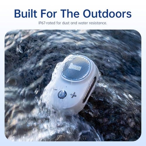 Divoom Itour-S Portable Mini Wearable Bluetooth Speaker, Big Audio and Punchy Bass,Clip-On Design, IP67 Waterproof and Dustproof,10 Hours Playtime,Outdoor Speaker for Home Travel Office (White) — view 4