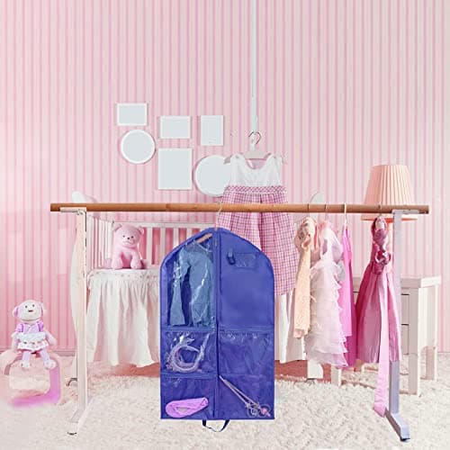 Waterproof Clothes Covers,40 inch Hanging Garment Bags with 3 Zipper Pockets,Foldable Dance Costumes Clothe Bag for Dancers Kids Women,Suits Dress Hanging Cover with ID Slot,Travel Storage Bag — view 5