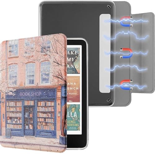 Litvana Detachable Magnetic Case for 6.8" Kindle Paperwhite (11th Generation-2021) and Kindle Paperwhite Signature Edition, Slim PU Shell Cover Case with Auto Wake/Sleep, Book Shop