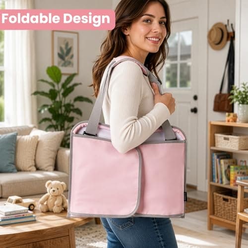 Holdfiturn Kids Travel Tray Car Seat Lap Desk with Tablet Holder, Portable Activity Tray for Airplane Car Road Trip, Travel Essentials with Erasable Surface Travel Desk Essential Accessories — view 4