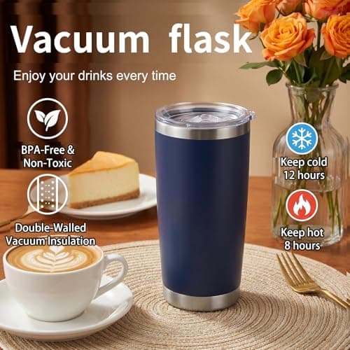 Insulated Tumbler & Travel Tumbler – Stainless Steel Coffee Cup with Lid — view 5