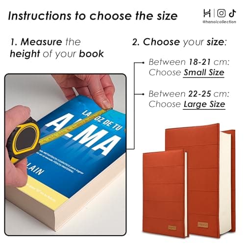 HANOI Collection® Adjustable™ Padded Book Sleeve, Book Protector, Padded Book Cover for Hard Covers and paperbacks. (Orange, Small) — view 2