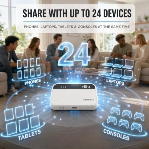 5G Mobile Hotspot WiFi 6, Portable Router with SIM Slot, Pocket WiFi — view 4
