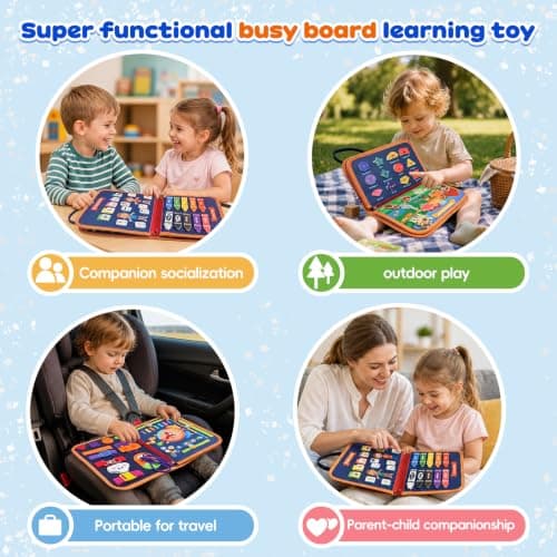 Montessori Busy Board, Busy Book, Sensory Toys for 1-3 Years Old Baby Gifts — view 6
