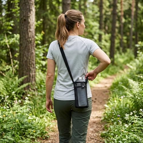 3-Piece Water Bottle Holder with Strap, Water Bottle Holder, Adjustable Shoulder Carrier for Outdoor Adventures, Hands-Free Hydration Solution, Ideal for Hiking and Fitness Activities — view 4