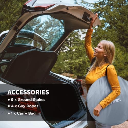 Outsunny 2 Man Pop up Tent Camping Tent 2000mm Waterproof Carry Bag Grey — view 6