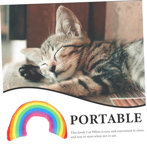 POPETPOP 4 Pack Catnip Cat Sleeping Pillow, U-shaped Plush Pillow Toy for Cats, Polyester and Pp Cotton, Comfortable Support for Pet Sleeping Area — view 4