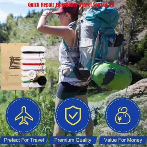 30Pcs Luxury Individually Wrapped Eco-Friendly Quick Repair Emergency Travel Sewing Kit; Disposable Hotel Sewing Kit with Needles Button Threads Safety Pin for Hotel Travel Use; Outdoor Sewing Repair — view 5