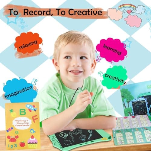 Dinosaur LCD Writing Tablet, 8.5Inch Green Toddler Drawing Pad for Kids — view 6