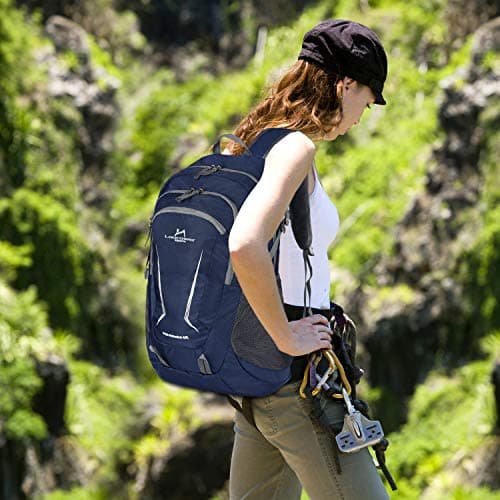 Loocower 45L Lightweight Foldable Backpack Walking Rucksack Hiking Daypack Packable Camping Travel Outdoor Sport Knapsack for Men Women - Blue — view 6