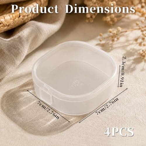 SULIKJHUI 4 Pcs Travel Cotton Round Holder, Portable Sealed Dispenser — view 2