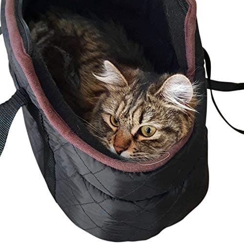proudpet Quilted Pet Carrier Small Dog Handbag Cat Carry Bag (Black) — view 3