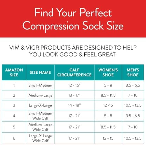 VIM & VIGR 15-20 mmHg Merino Wool Compression Socks Black S/M — view 2