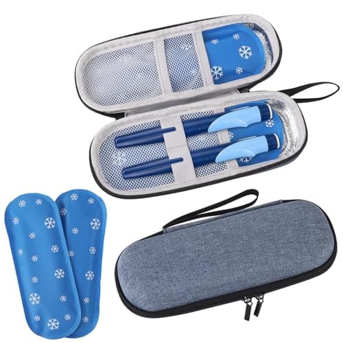 Insulin Cooler Travel Case with 2 Ice Packs, Insulin Pen Case