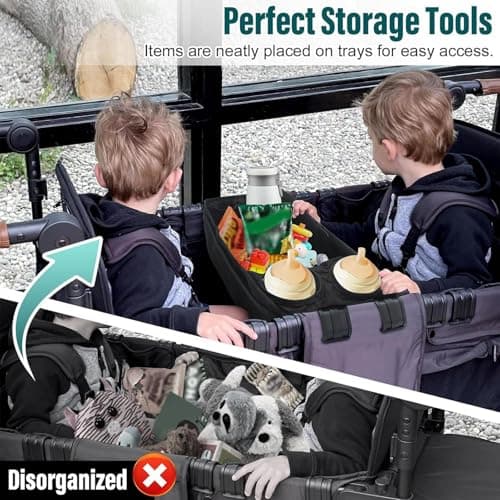 Snack Tray for Stroller Adapter Non-Slip Quick-Release Cup Holder — view 3