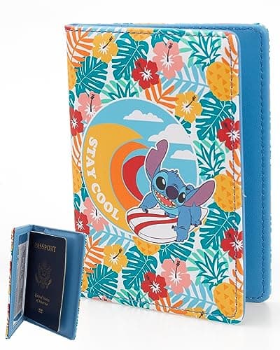 Disney Lilo & Stitch Passport Holder Travel Accessories - Officially Licensed, Multicolor, Classic