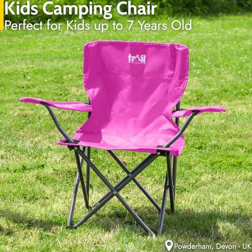 Trail Eagle Kids Camping Chair, Bright Pink — view 3