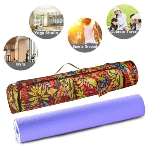 Yoga Mat Bag Compact Carry Bag for Yoga Pilates Carrier Fitness & Exercise Mat with Adjustable Strap for Women & Men Lightweight Waterproof Travel Bags for Home Gym and Studio — view 2