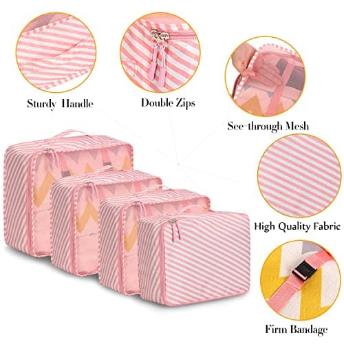 BAGAIL Packing Cubes for Suitcase 8 Set, Lightweight Luggage Packing Organizers Packing Cubes for Travel Accessories — view 4