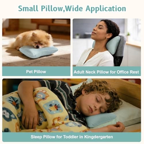 vocheer Small Pillow with Removable Cover, 28*17 cm Tiny Travel Pillow 1PC — view 4