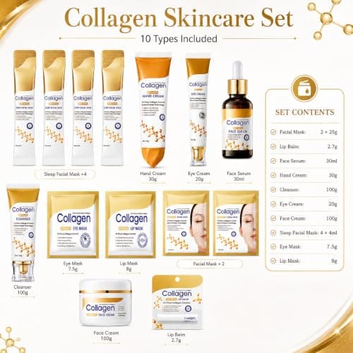 14PCS Skin Care Set, Collagen Gifts For Her With Niacinamide Face Care — view 2